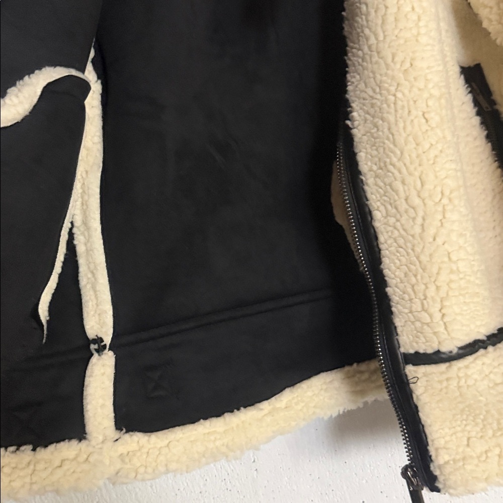 Cozy Cream and Black Teddy Jacket, S - Picture 16 of 16